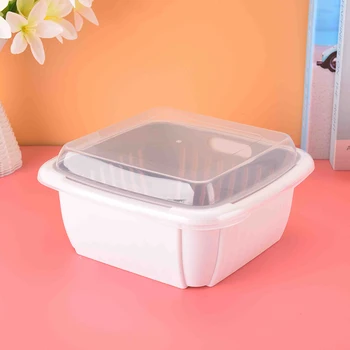 

Vegetable Washing Double Layer Detachable Drain Basket Kitchen Accessories with Lid PAK55