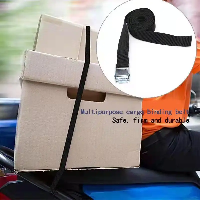 Car Tension Rope Luggage Fixed Strap Cargo Roof Rack Lashing Straps Ratchet Tie Belt With Buckle Stowing Tidying Ratchet Belt 2M cargo straps cargo tie down strap lashing strap tie down straps luggage strap