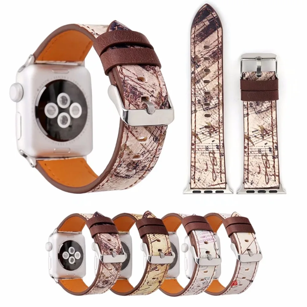 Ремешок из натуральной кожи для apple watch 4 5 band 44 мм 40 мм Iwatch series 3 2 1 42 мм 38 мм браслет ремешок для часов аксессуары для часов