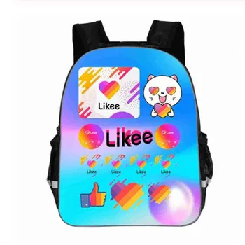 

3D Printed "LIKEE 1 (Like Video)" Backpack Women Russia Type Likee Bag Single Zipper School Bags Bookbag 11/16 Inch