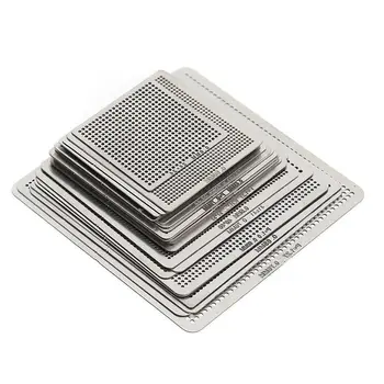 

27pk Lot Universal BGA Reball Reballing Rework Net Stencil Directly Heat Kit Hot