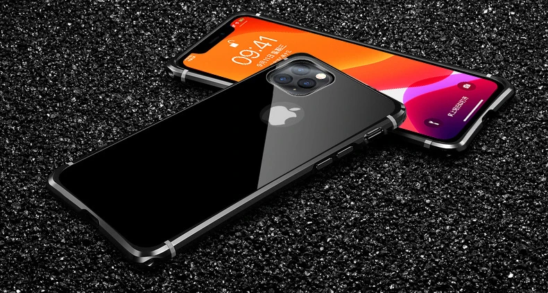 Для iPhone 11 Pro Max чехол Роскошный тонкий металлический алюминиевый сплав жесткий пластиковый гибридная Защитная Броня чехол для телефона iPhone 11