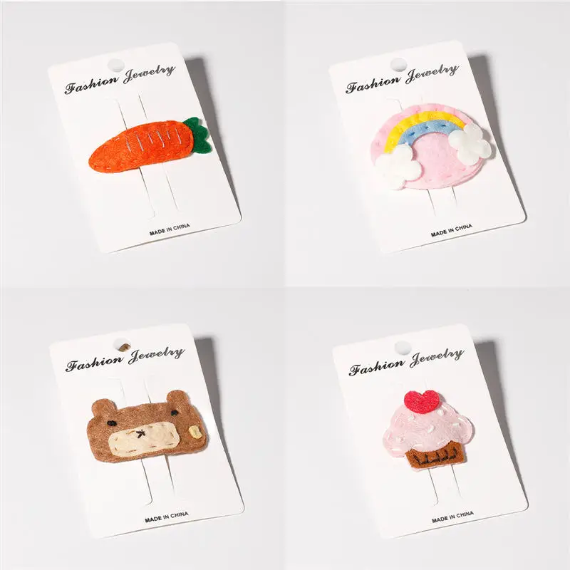 4pcs Fruits hairclip Cartoon BB clip for girl Stars Hairpins Kawaii Headwear for children Hair Accessories - Цвет: 12