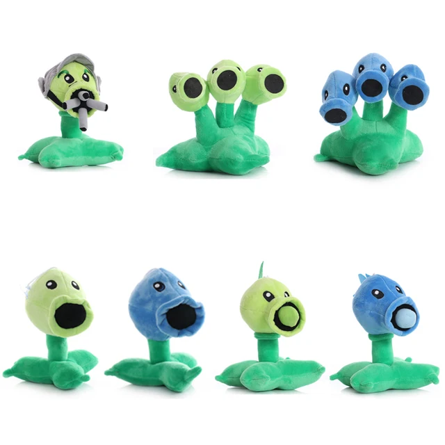 1pcs Plants vs Zombies Plush 17cm PVZ Peashooter Gatling Peashooter Plush Stuffed Toys Soft Game Toy Doll Gift for Children Kids 1