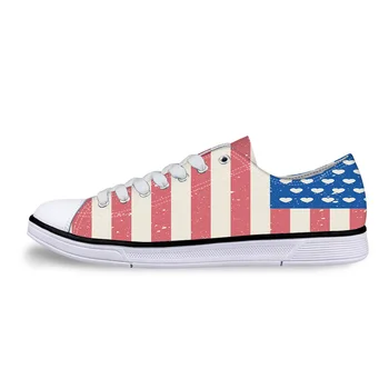 

Flag With Heart Design Unisex Canvas Shoes For Men Classic Flats Canvas Shoes Teen Boys Studnets Low Top Sneakers