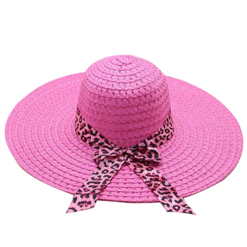 

Women Beach Bowler Seaside Straw Hat Outdoor Bowknot Ribbon Wide Brim Sunscreen Summer Fashion Travel Cap Foldable Ladies