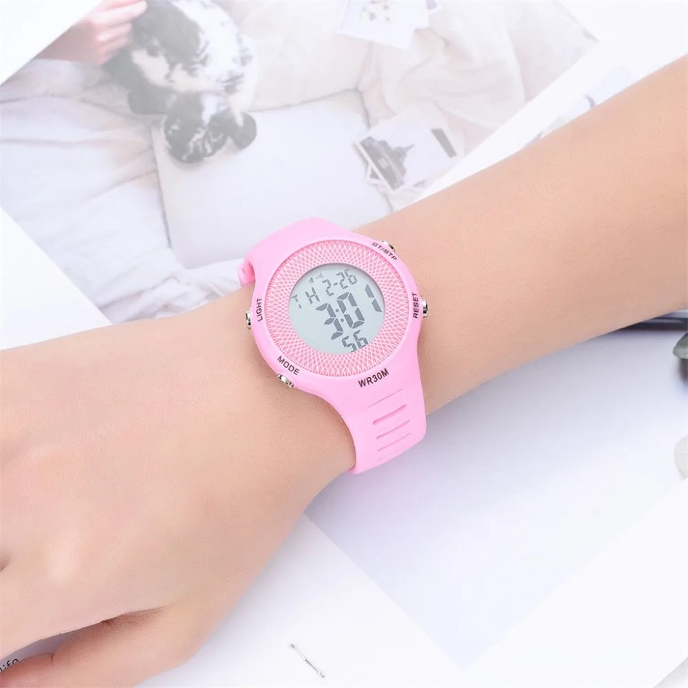 Модные спортивные часы бутик простой сплошной цвет водонепроницаемые электронные часы женские часы цифровые наручные часы Montre Femme A30