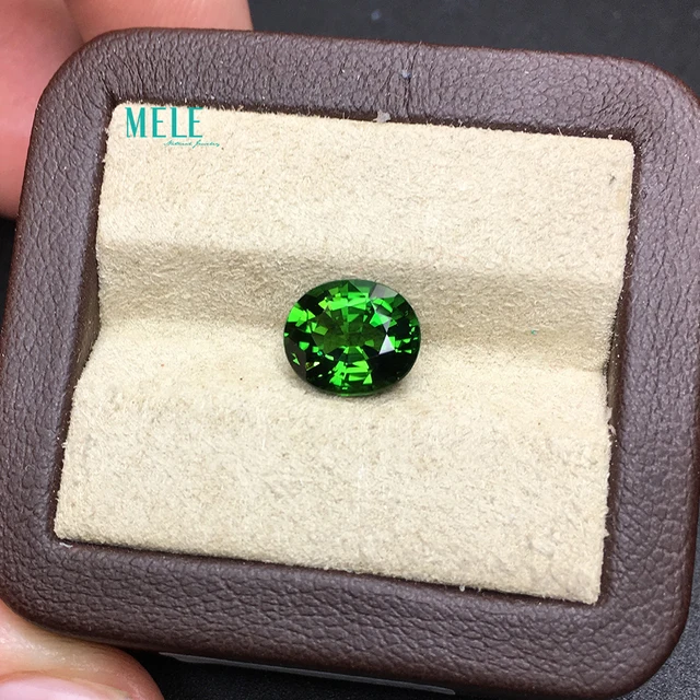 US $137.08 Natural Green Chrome tourmaline jewelry makingoval loose gemstone