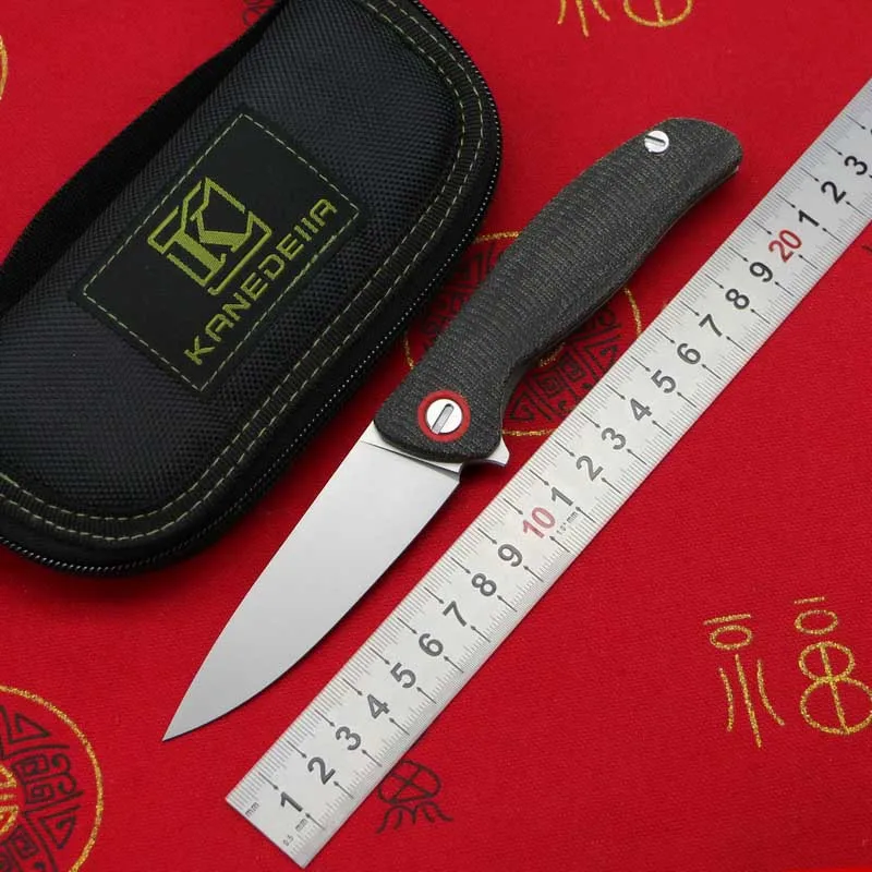 KANEDEIIA F3 складной нож D2 лезвие Лен Микарта+ титановая ручка Универсальный походный охотничий Карманный Кухонный Нож EDC тоже