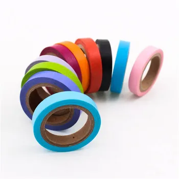

10pcs DIY Cute Candy Color Tapes Paper Masking Stickers for Home Decoration Scrapbooking