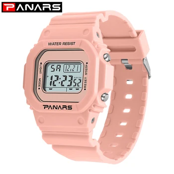 

PANARS Women's Watches Sports Unisex Waterproof Casual Student Clock LED Luminous Mens Watch Multifunction Relogio Feminino
