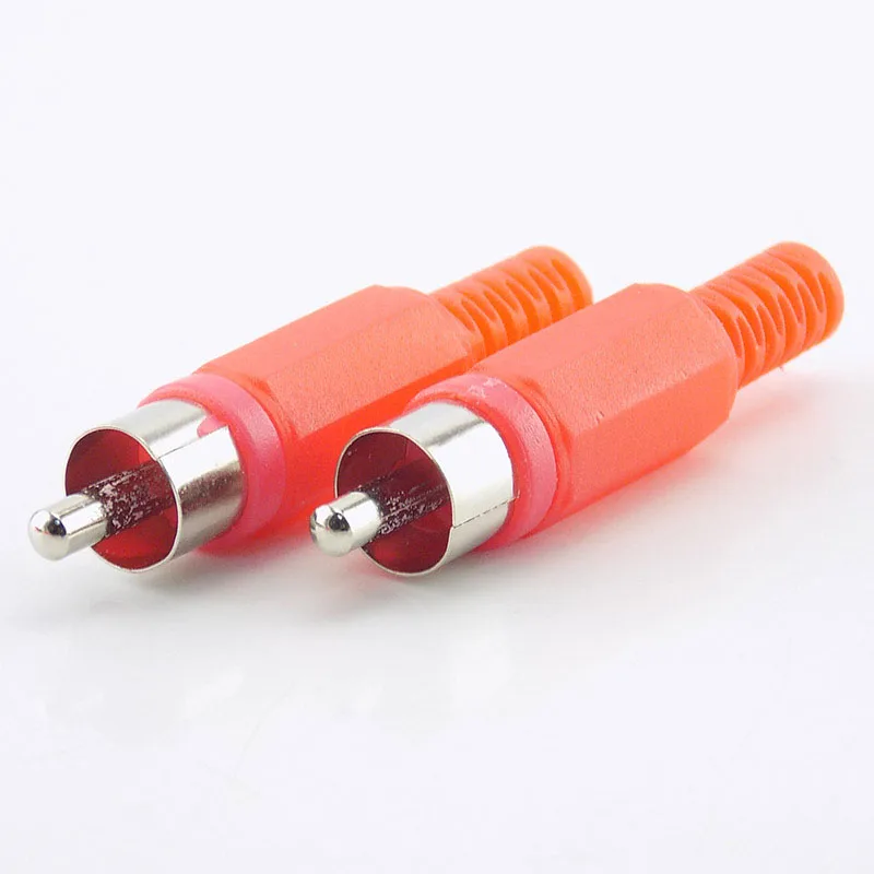 Connector Adapter Power Jack Connector Audio Jack Adapter Audio AV Adapter RCA Plastic Male Female Jack Connector Adapter Solder Audio Video AV Plug Handle Plugs Channel Dual Welding Tool DIY