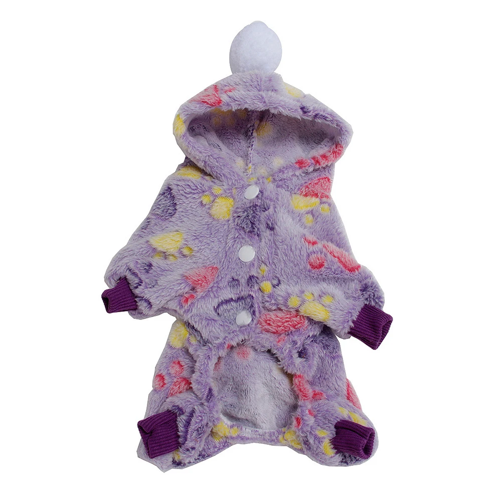 Зимняя одежда для собак, щенков, теплый костюм в горошек с принтом звезды, мягкое пальто, куртка с капюшоном, одежда