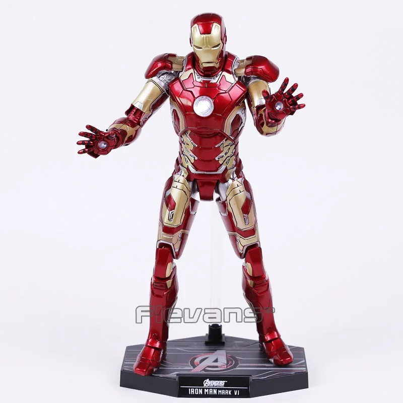 Marvel Мстители Железный человек МК 43/MK42 ПВХ фигурка Коллекционная модель игрушки с светодиодный светильник