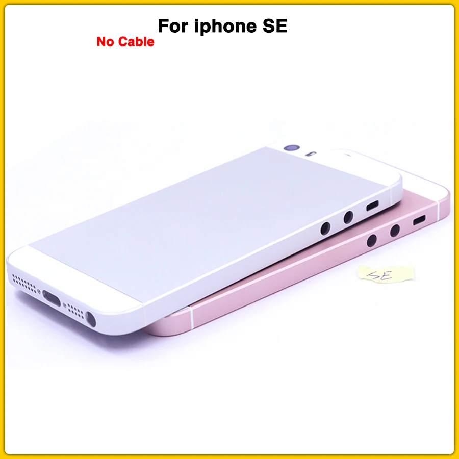 Полный корпус чехол для iphone SE батарея задняя крышка Дверь Средний шасси Замена задний корпус чехол+ гибкий кабель с IMEI