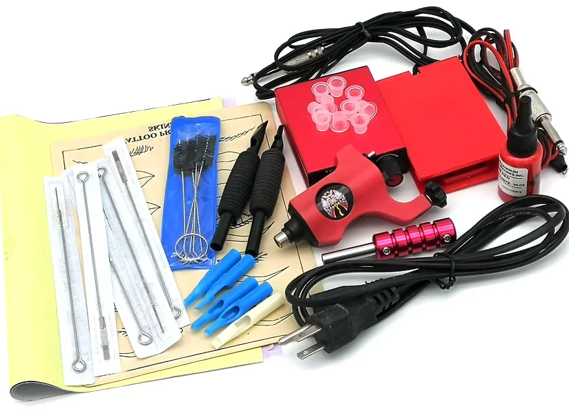 

Starter Red Tattoo Kit Set 1 Pc Tattoo Pigment Inks Tattoo Machine Power Permanent Makeup Tattoo Kit Tattoo Machine Set