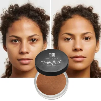 

Natural Face Matte Powder Mineral Foundations Oil-control Brighten Concealer White Makeup Pressed Powder Puff Waterproof Loose