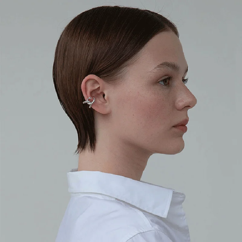 Peri'sBox 2 Designs Twisted Rope Clip Earrings without Piercing U Shape Geometric Earrings Clips Crossed Minimalist Ear Cuff Hot