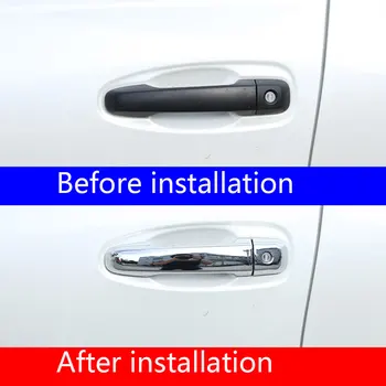 

Chrome Door Handle Trim Car Accessories Without Intelligent Hole For Toyota Land Cruiser Prado FJ150 150 2018 Car Accessories
