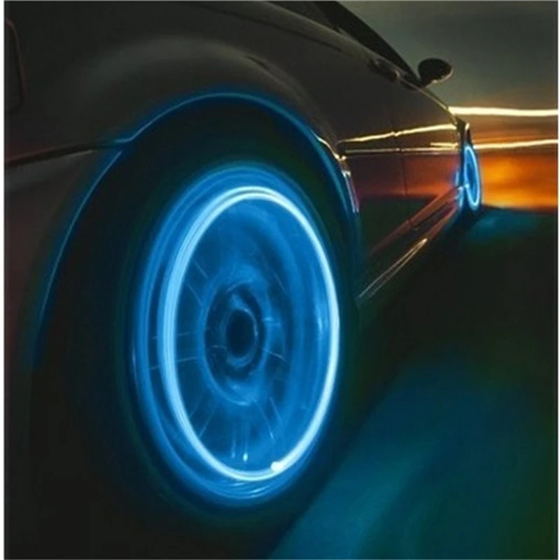 Cubiertas de tapa de válvula de neumático luces LED rueda bicicleta de montaña, radios nocturnos, luz de neumático de Motor, 2 uds.| | - AliExpress