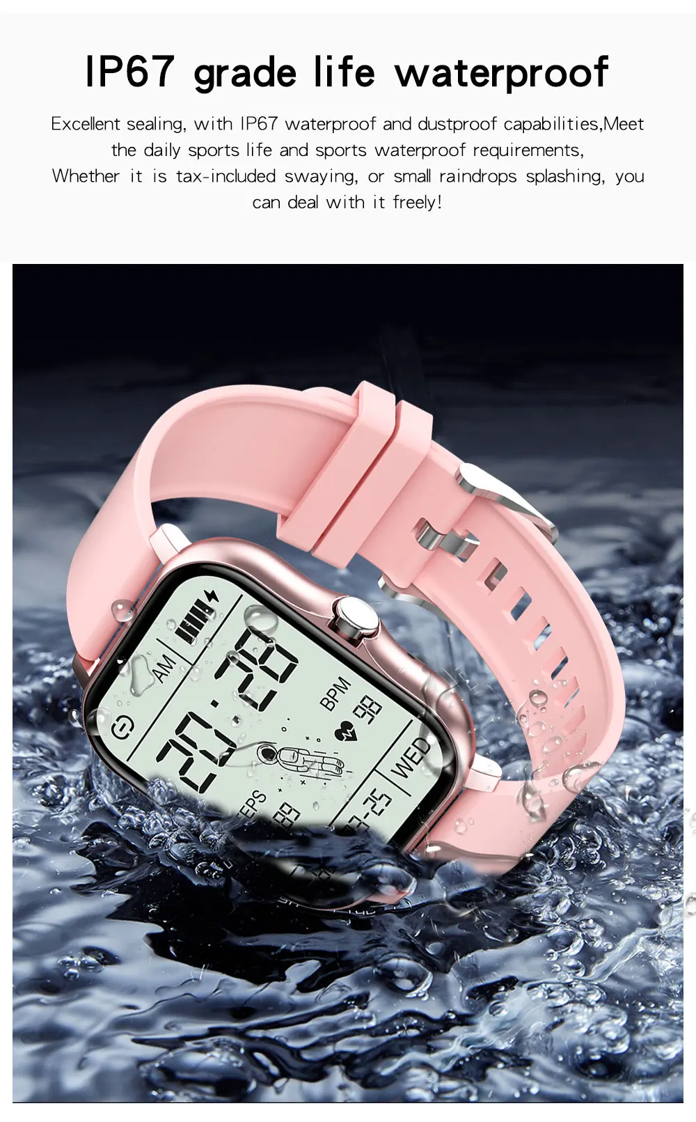LIGE 2021 New Smart Watch Women Men Bluetooth Call Fitness Tracking Heart Rate Custom Dial Sports Waterproof Women's Smartwatch