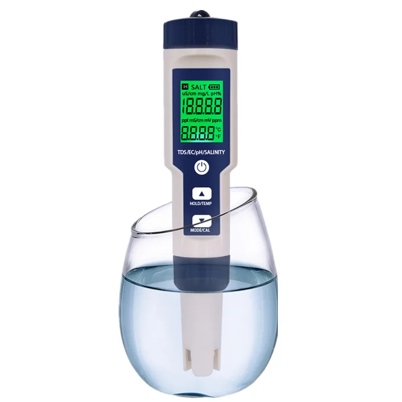 cloth measuring tape 5 In 1 Digital PH TDS EC Meter Salinity Temperature Tester Conductivity Water Filter Purity Pen with backlight 50%off ball micrometer Measurement & Analysis Tools