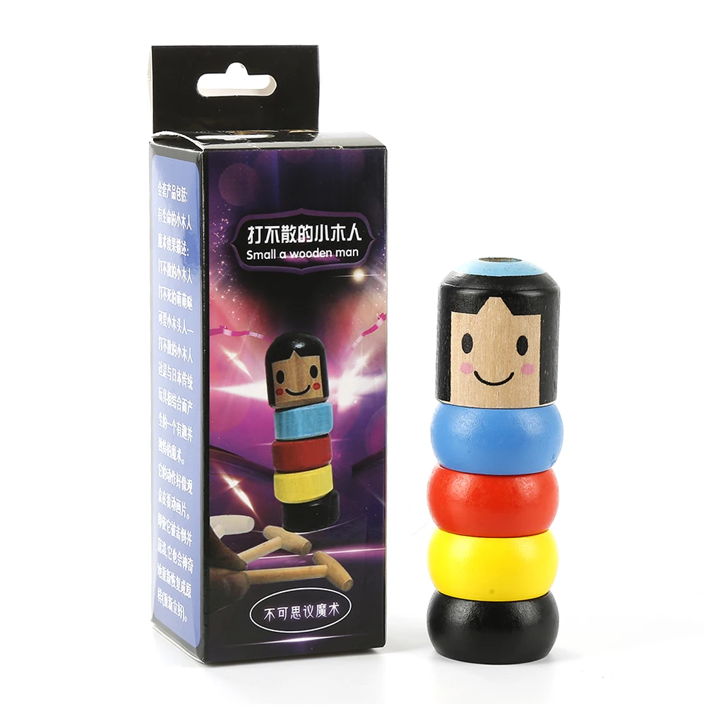 

Dropship 1set Immortal Daruma Unbreakable Wooden Man Magic Toy Magic Tricks Close Up Stage Magic Props Fun Gift Party Favors