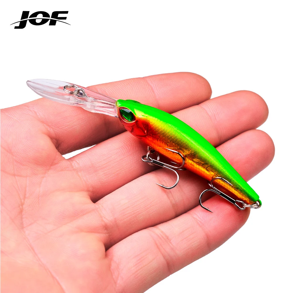 JOF 95mm 6g SP Tungsten weight system Top fishing lures minnow crank  wobbler quality fishing tackle hooks for fishing Bait