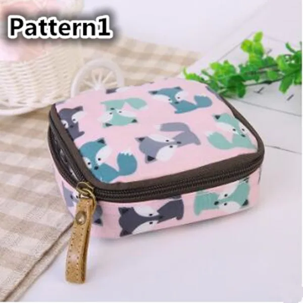 Pattern1 Многофункциональный влажный мешок многоразовый мешок для мамы тканевые прокладки менструальные прокладки гигиенические прокладки Сумки монета Помада Макияж сумка Макияж инструмент - Цвет: Pattern1