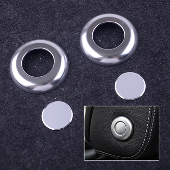 

DWCX 4Pcs Silver Seat Headrest Adjust Switch Cap Cover Fit for Mercedes-Benz GLC GLE C E M Class