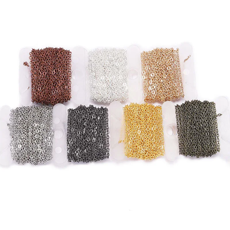 Gold Plated Necklace Chain for Jewelry Making - 5M, 1.5-2.5mm | Handmade Supplies & Materials Wholesale