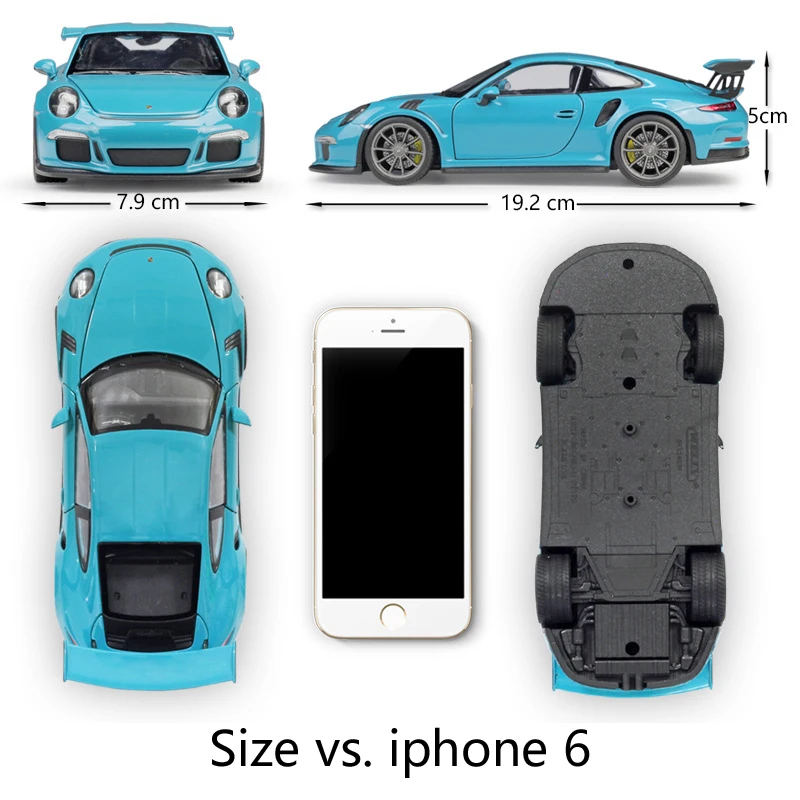 Goedkoop WELLY 124 Schaal Diecast Simulator Auto Porsche 911 GT3 RS Model Auto Legering Sport Auto Metalen Speelgoed Racewagen Speelgoed voor Kids Gift