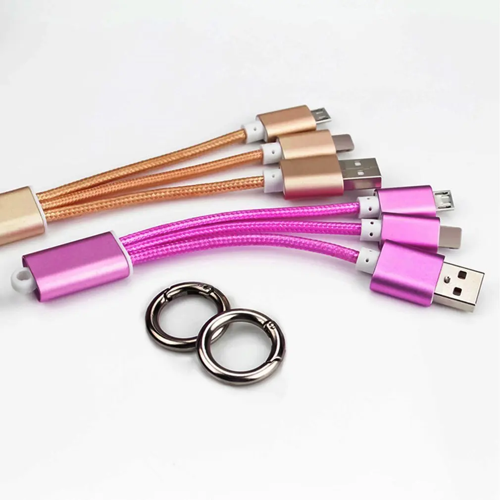 Универсальное зарядное устройство 2 в 1 USB кабель для ключей телефонный разъем плетеная зарядка строка данных для IPhone зарядное устройство для андроида