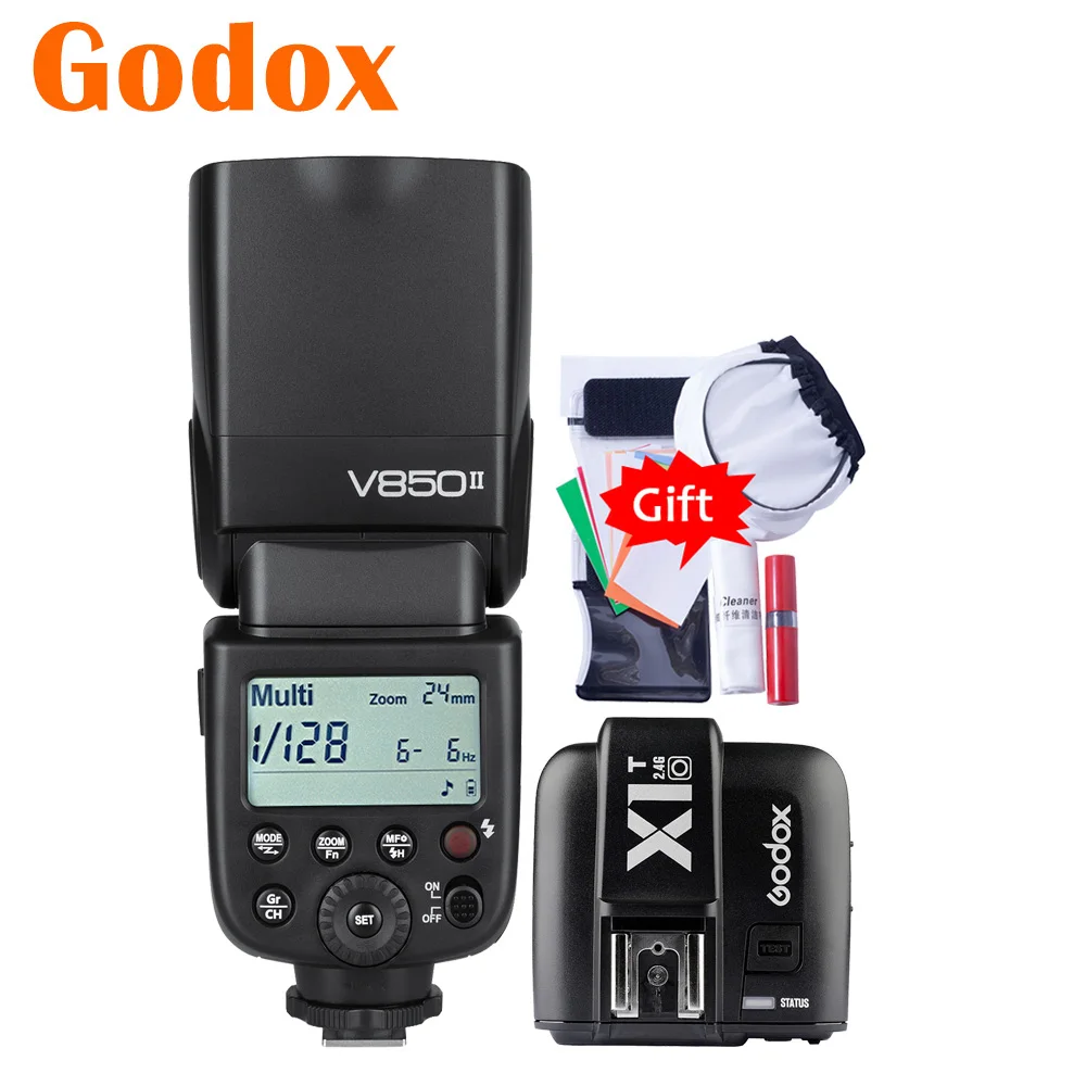 Godox HSS 2.4G Wireless V850II Camera Flash Speedlite X1T O Transmitter