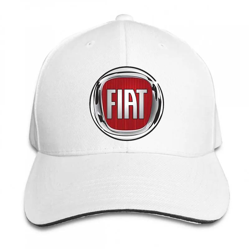 Fiat 500 logo Baseball cap men women Trucker Hats fashion adjustable cap - Цвет: 2-White
