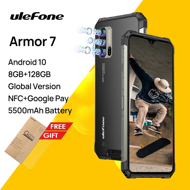 Ulefone Armor 7E(2020) Rugged Smartphone Helio P90 Octa Core 4GB RAM  +128GB ROM, 48MP +16MP Camera, 6.3-inch FHD+ Screen Android 9.0 IP68 Mobile  Pho アンドロイド