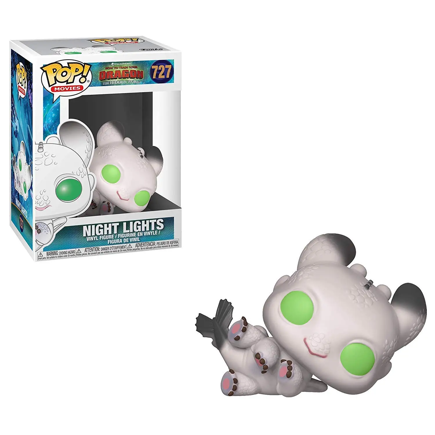 FUNKO POP официальные фильмы: Как приручить дракона-скрытый мир: ночные огни Виниловая фигурка Коллекционная модель игрушки - Цвет: Белый