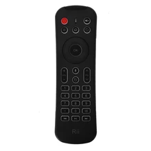 Rii MX6 2.4G kablosuz klavye 6-Axis jiroskop hava fare çift taraflı multimedya klavye IR uzaktan kumanda ile arka işık