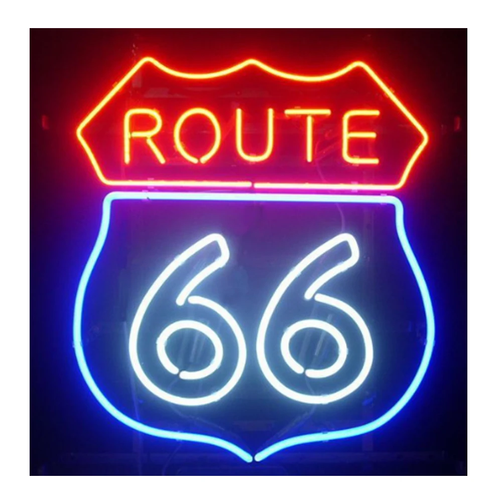 Rute 66 Настоящая стеклянная трубка ручной работы на заказ бар KTV магазин фирм