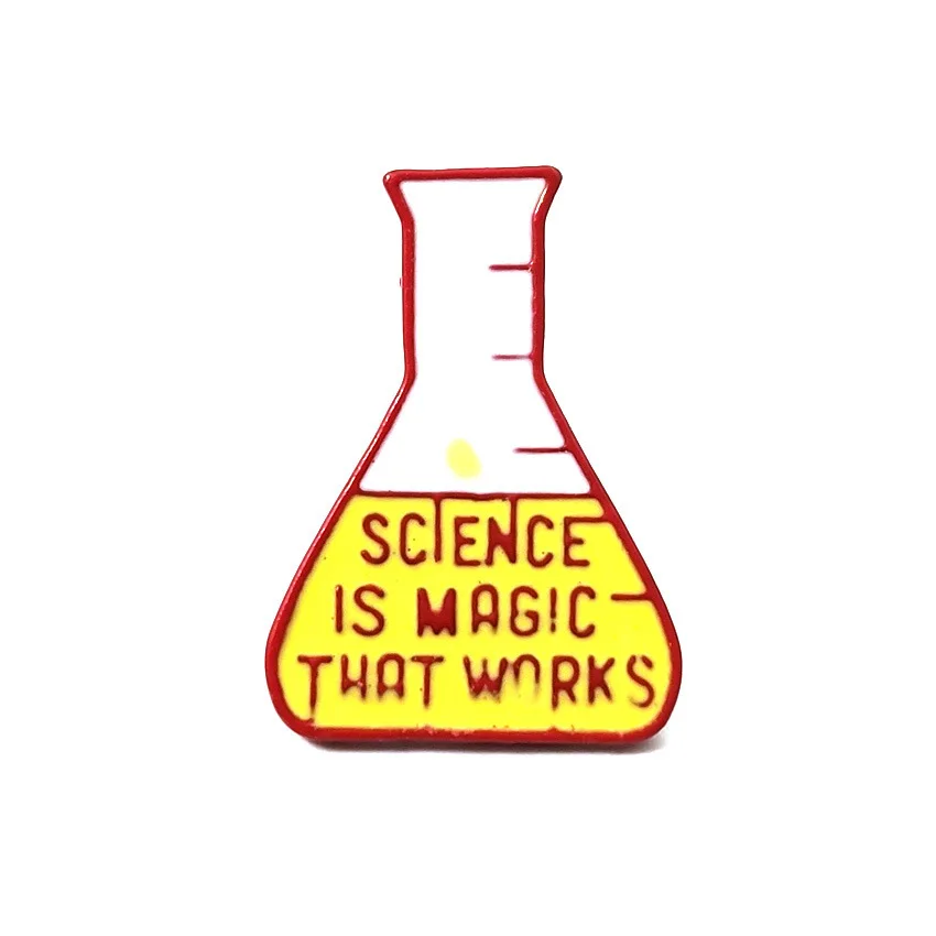 Химический эксперимент "SCIENCE BITCH" экспериментальный стакан, эмалированная брошь, лабораторный значок, булавки, ювелирные изделия, модные аксессуары, подарки