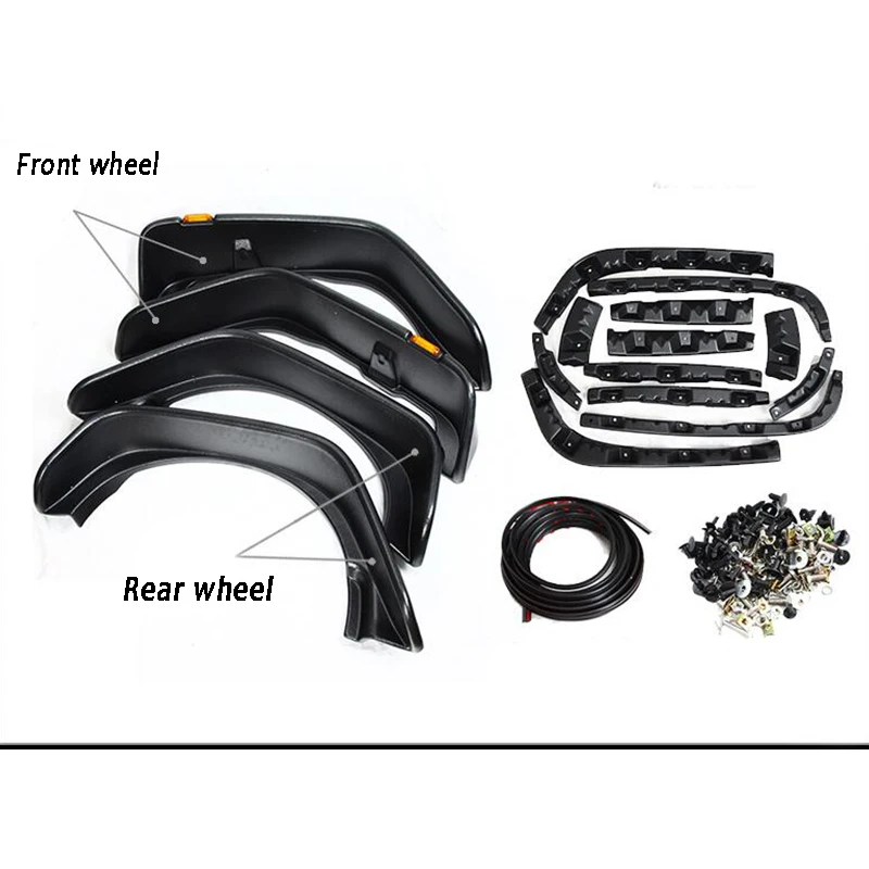 Брызговики SHINEKA для Jeep Wrangler JK 2007- колеса для бровей, брызговики, внедорожные аксессуары для Jeep Wrangler JK - Цвет: Черный