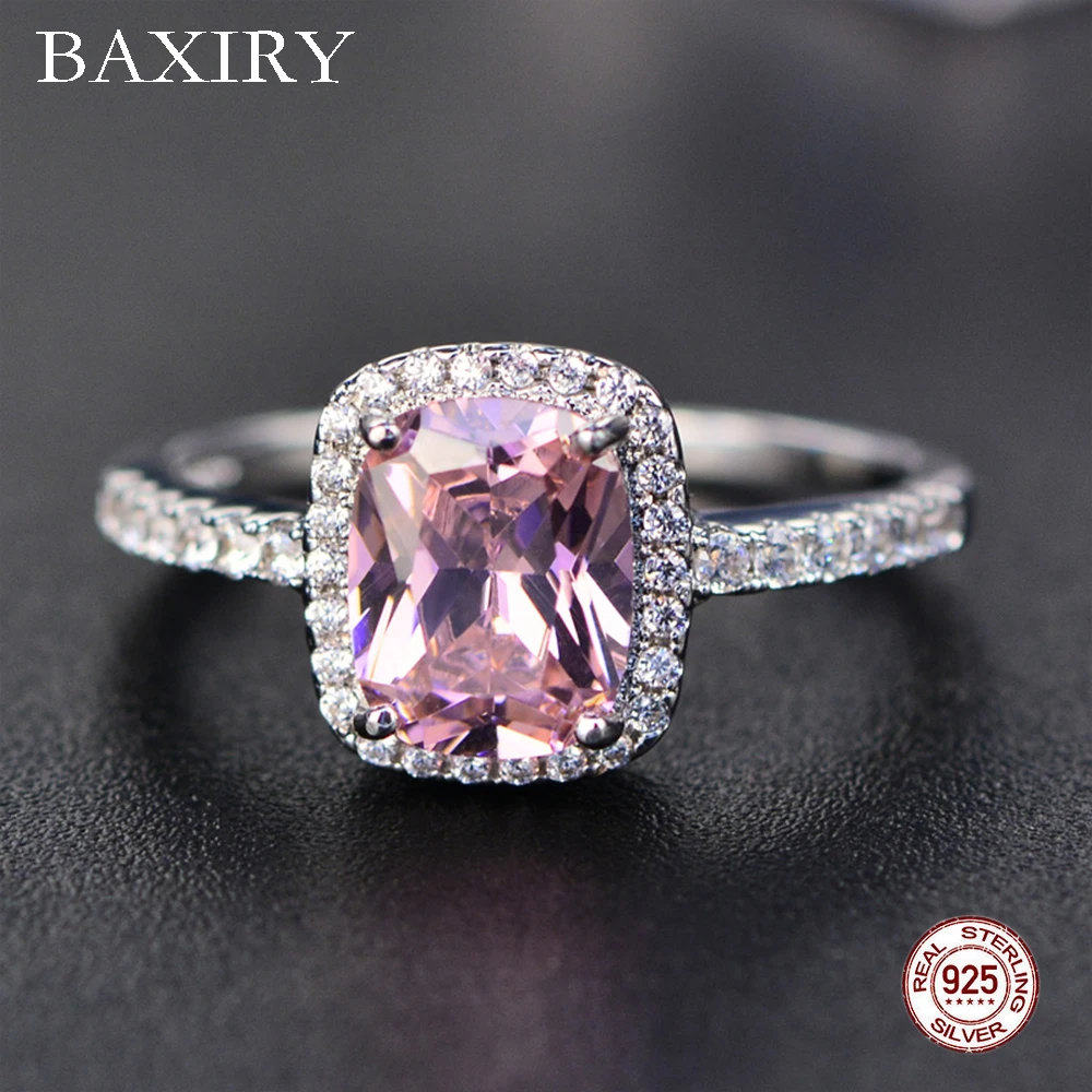 2019 New Fine Natural Ruby Ring 925 Sterling Silver Rings Engagement Gemstone Ring Silver Pink Quartz Ring For Women Jewelry 2019 New Fine Natural Ruby Ring 925 Sterling Silver Rings Engagement Gemstone Ring Silver Pink Quartz Ring For Women Jewelry