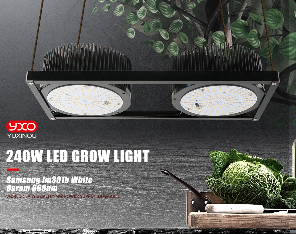 Meanwell драйвер 240 Вт samsung Osram Квантовая плата LM301B QB488 V2 660nm полный спектр светодиодный светильник для выращивания овощей и цветов