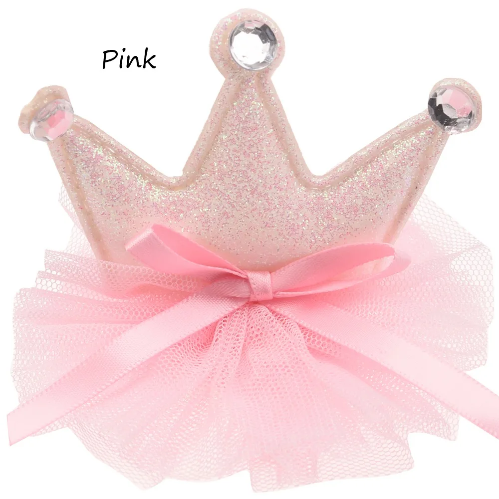 Pink 50 шт., марлевые кружевные аксессуары для волос с розами, короной, цветами, для новорожденных, мягкие аксессуары для волос, заколка с бантиком, заколки для волос, модная повязка на голову - Цвет: Pink