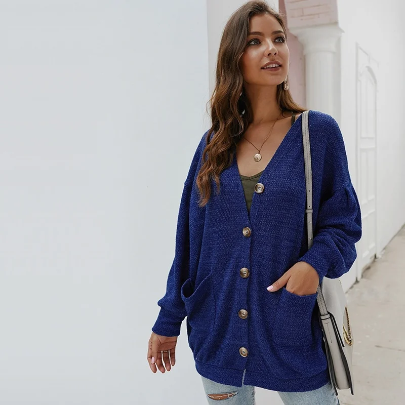Spring Sweater Cardigans Women V Neck Cardigan Open Stitch Loose Sweater Jacket Clothes Female Knit Coat AA5108
