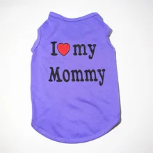 

Pet Vest With I Love Mommy & I Love Daddy Pet Shirt For Dog Cotton Vest Puppy Apparel Dog Pet Cloth I Love Mommy I Love Daddy