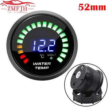 

2 Inch 52mm Water Temp Temperature Gauge Universal 12V Car Meter Digital LED Display with Sensor Car Clocks Instrument