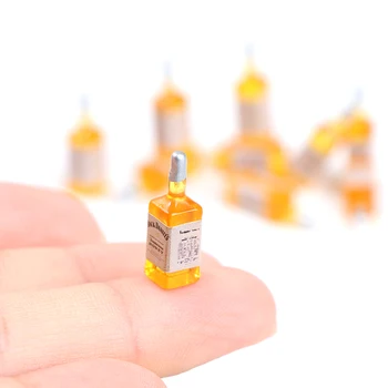 

10Pcs Dollhouse Miniature Whisky Wine Drink Bottle Glasses Food Toy