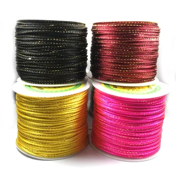 

New product 80m long 2mm multi-color mixed gold wire bracelet woven DIY bead line jewelry making crafts accessories