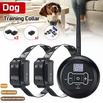 

Adjustable Electric Dog Training Collar Pet Remote Control Waterproof Rechargeable with LCD Display for All Size Shock Vibration